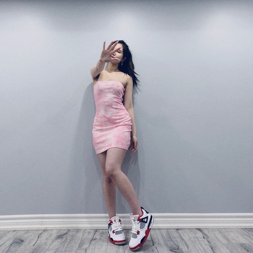 Tie dye bodycon dress